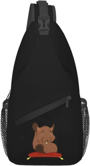 Cute Little Mouse Crossbody Bags For Women Men Chest Backpack Gym Shoulder Bag Travel Outdoor Sports Casual Crossbody Bags