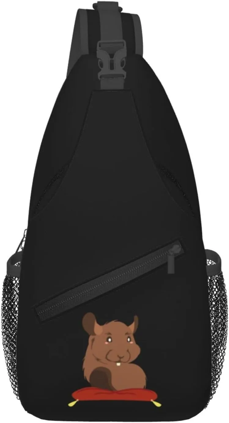 Cute Little Mouse Crossbody Bags For Women Men Chest Backpack Gym Shoulder Bag Travel Outdoor Sports Casual Crossbody Bags