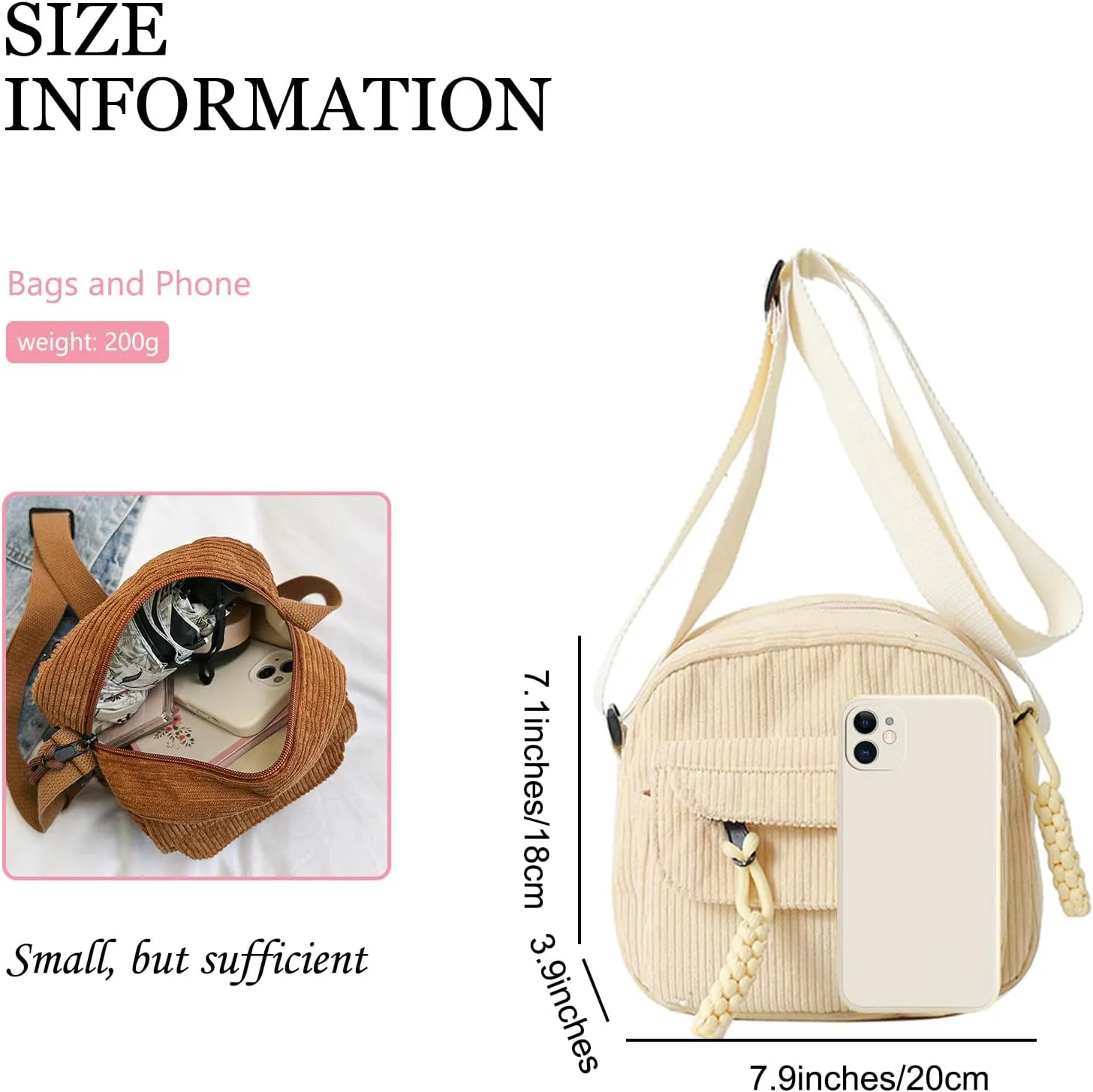 Cute Purse for Women Strawberry Bag Corduroy Tote Bag Work Messenger Bag Cute Crossbody Bag Handbags Everyday Bag