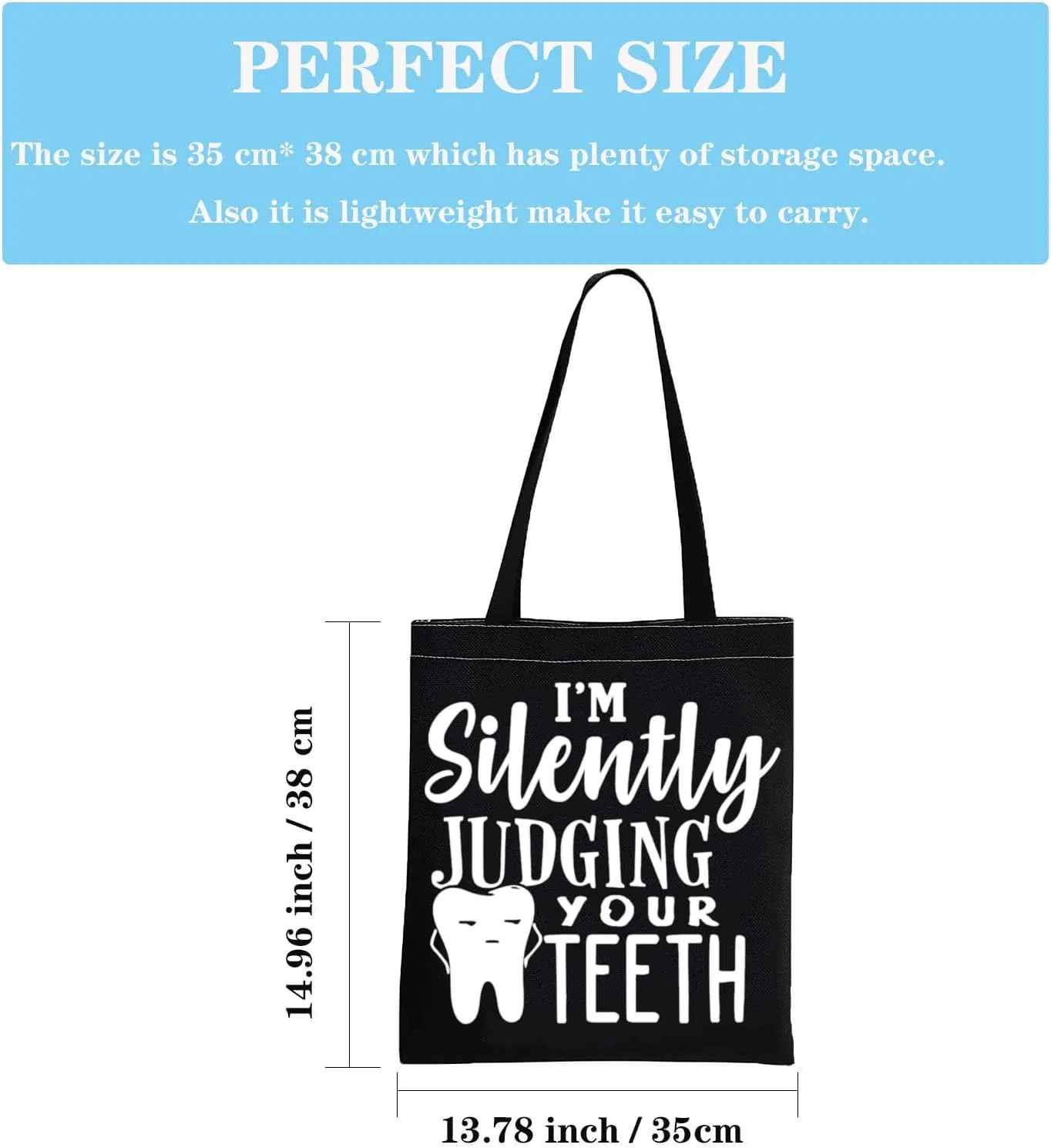 Dentist Gift Dental Hygienist Gift Dental Assistant Gift I’m Silently Judging Your Teeth Dental Graduation Bag