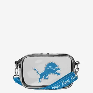 Detroit Lions Team Stripe Clear Crossbody Bag