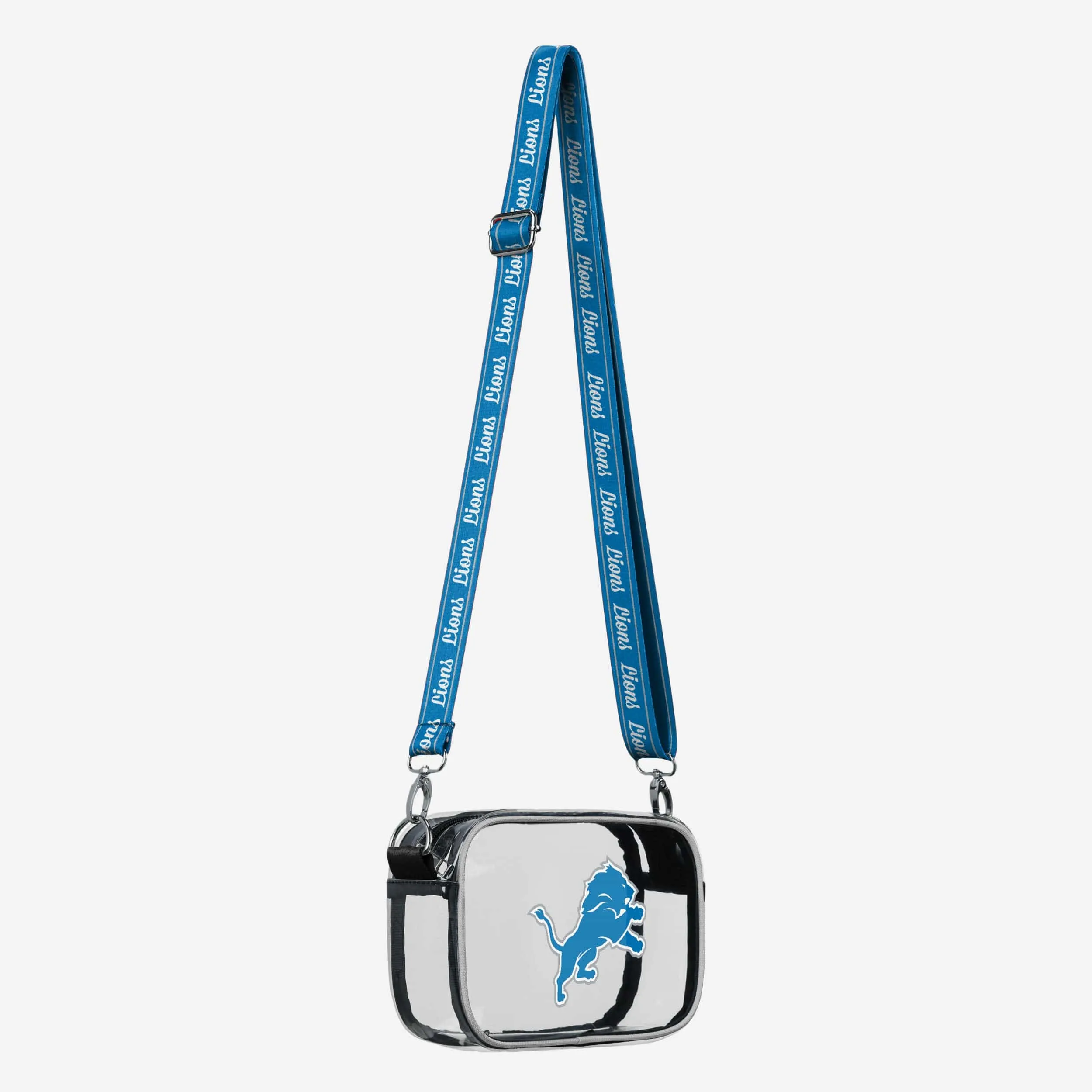 Detroit Lions Team Stripe Clear Crossbody Bag