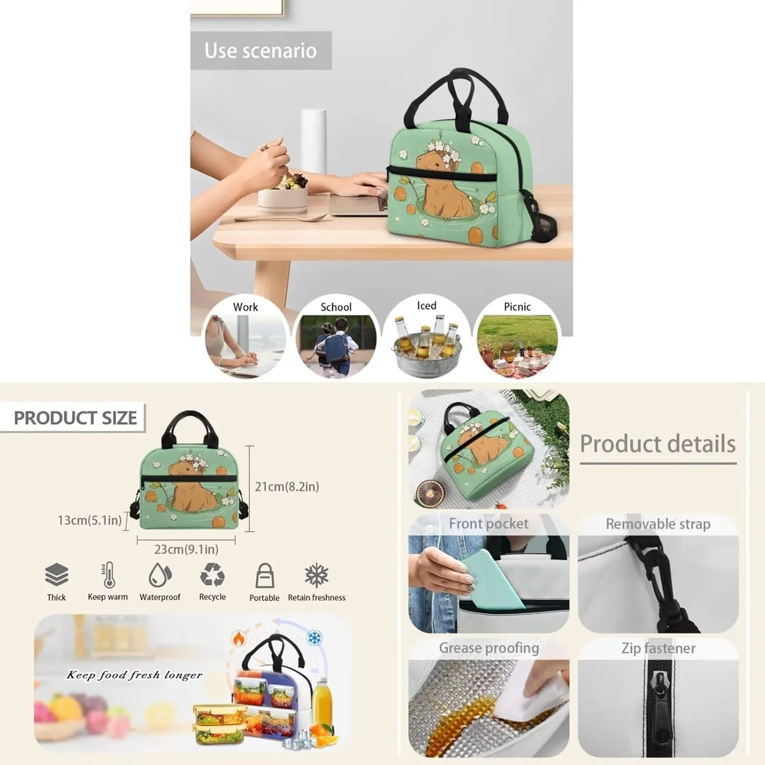 Dinosaur Backpack for Kids for School 8-10 Boys 3rd Grade Cartoon Bookbag with Lunch Box and Pencil Case Set Elementary Back to School Bag Shoulder Casual Daypack 3-Piece