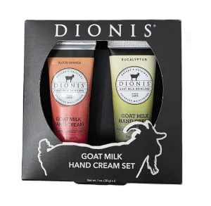 Dionis Goat Milk Hand Cream Set, Blood Orange and Eucalyptus Scents, 1 oz, 2-Pack