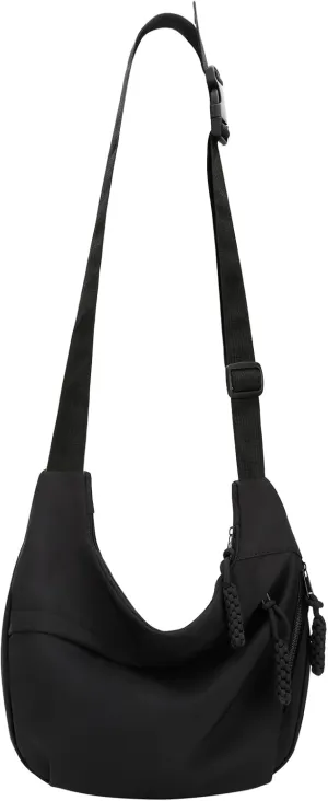 DOB SECHS Crossbody Bag Nylon Messenger Bags for Women Multilayer Shoulder Bag with Adjustable Strap Casual Bag Hobo Bag