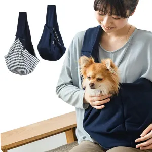 Dog and Cat Sling Carrier Little Pet Carrier Shoulder Crossbody Pet Slings for Outdoor Traveling Subway (Blue)