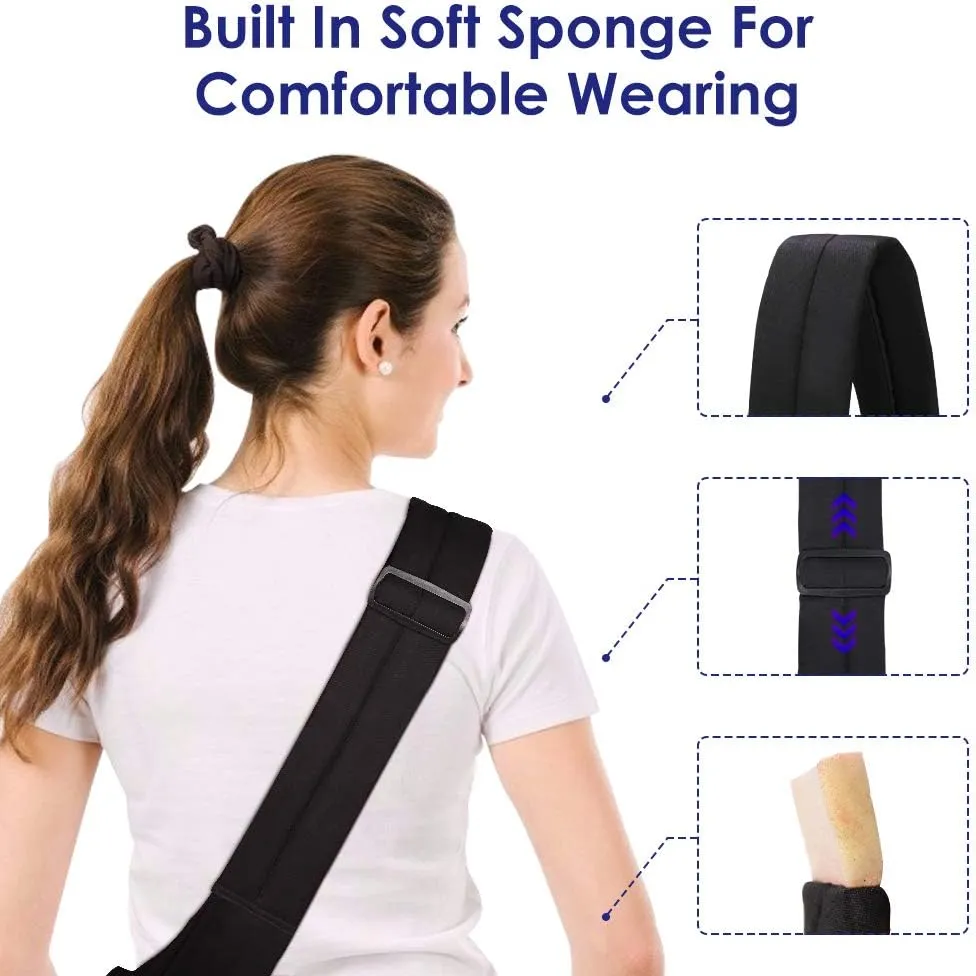 Dog Padded Papoose Sling, Small Pet Sling Carrier Hands Free Carry Adjustable Shoulder Strap Reversible Tote Bag with a Pocket Safety Belt Dog Cat Traveling Subway