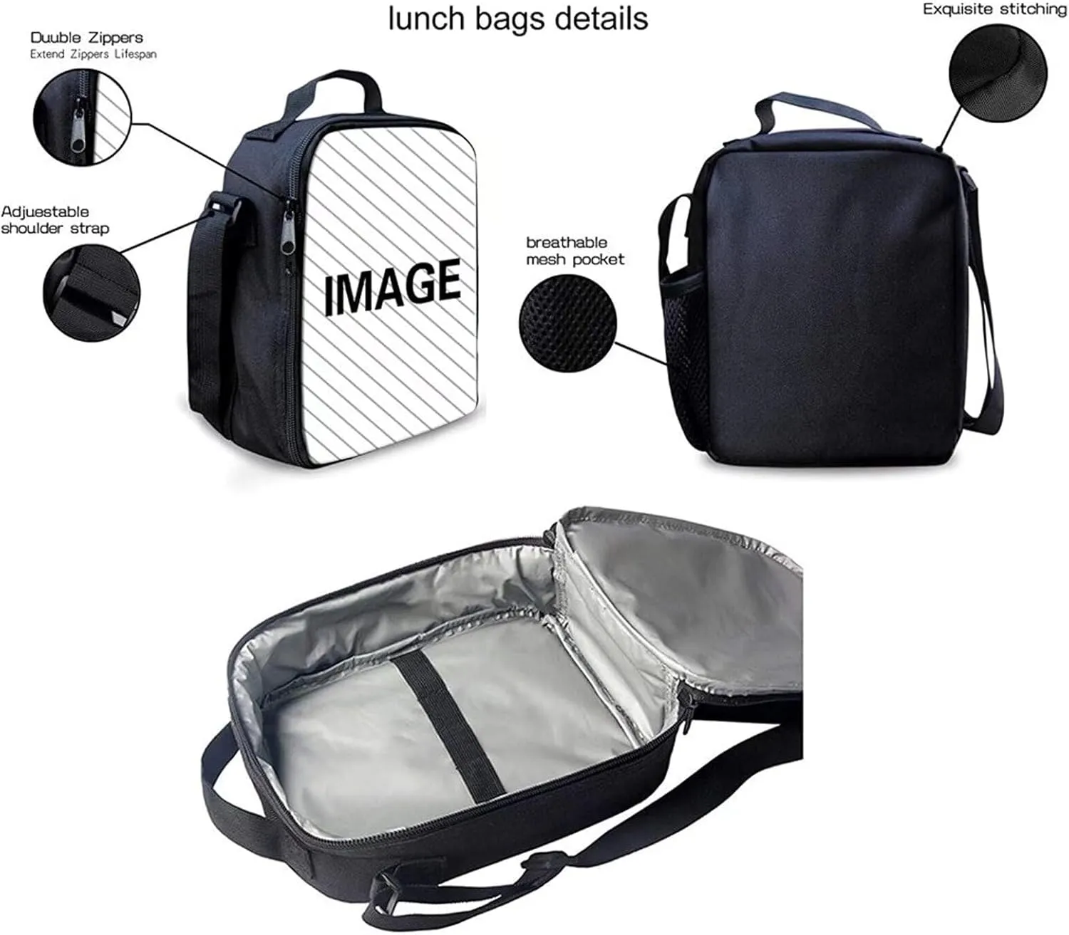 Dolyues Deer Bookbags Set of 3 Piece School Backpack for Kids Cute Bookbag with Crossbody Tote Lunch Bag Pencil Pouch Lightweight Book Bags for School