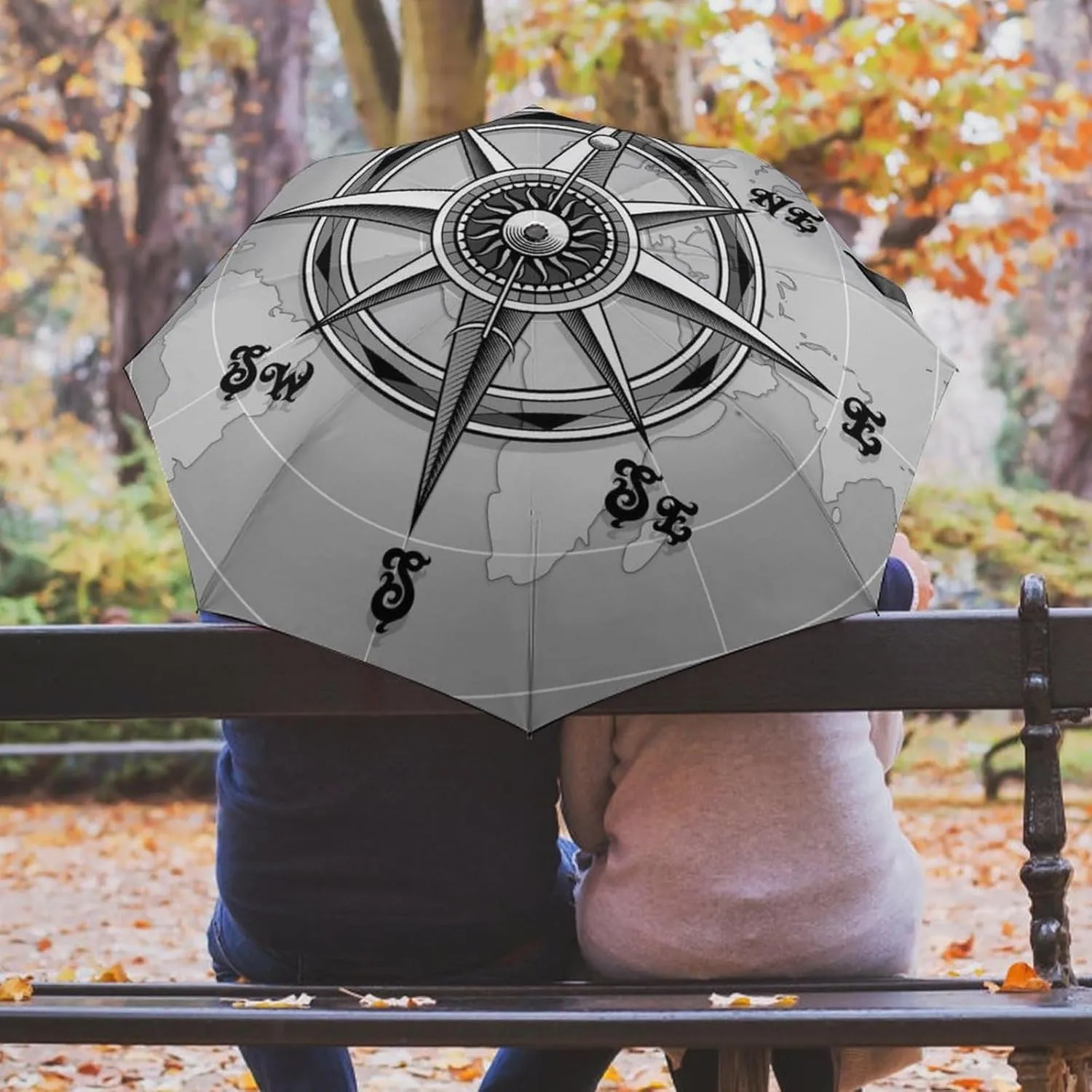 Donnapink Auto Open/Close Folding Umbrella, Automatic UV Sun Parasol UV Protection, Strong Travel Rain Umbrella