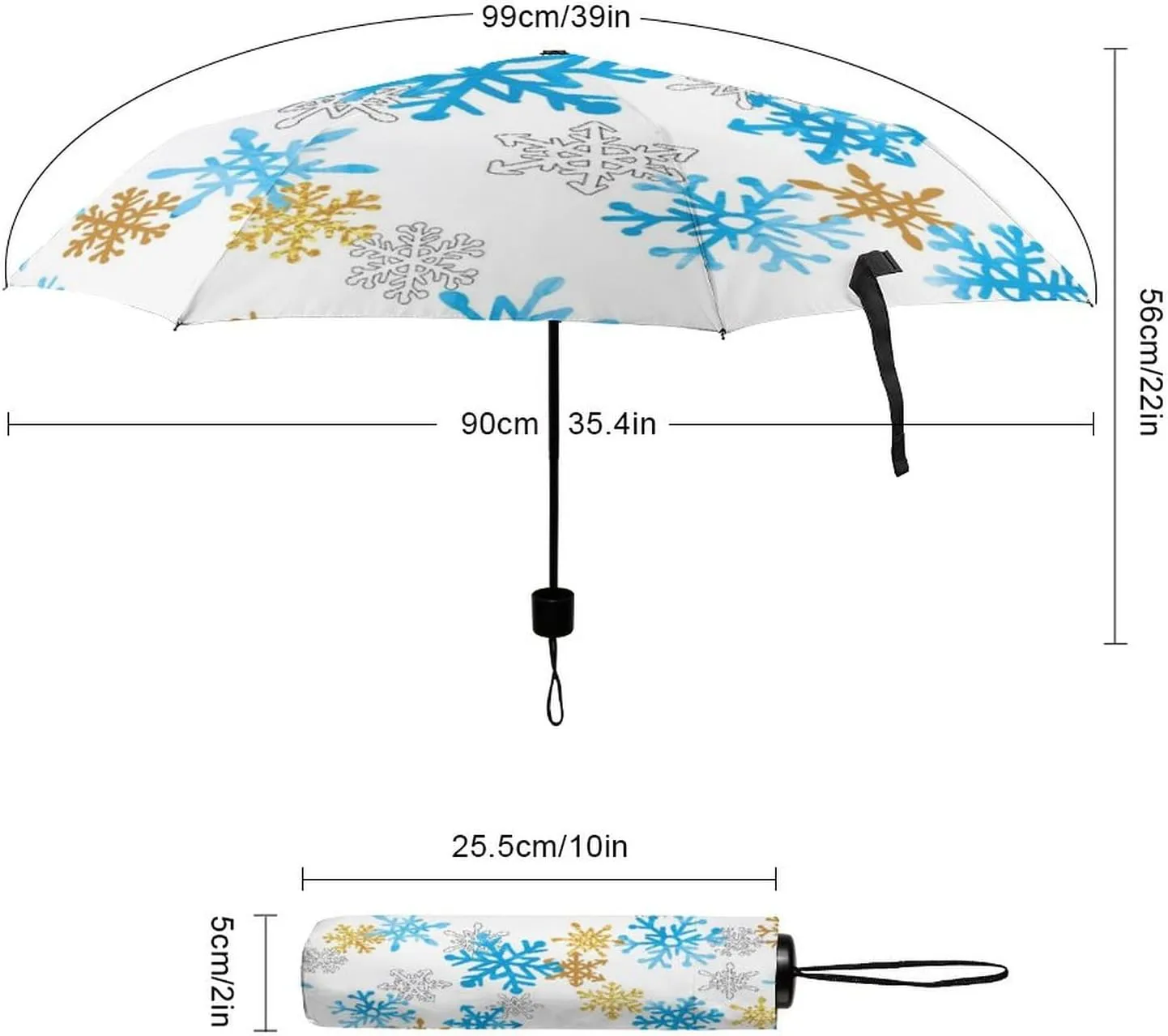 Donnapink Manual Folding Umbrella, Manual UV Sun Parasol UV Protection, Strong Travel Rain Umbrella