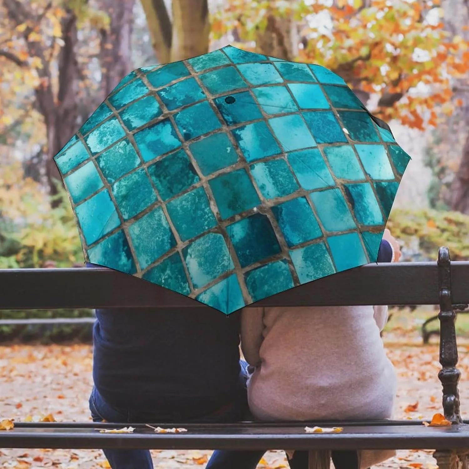 Donnapink Manual Folding Umbrella, Manual UV Sun Parasol UV Protection, Strong Travel Rain Umbrella