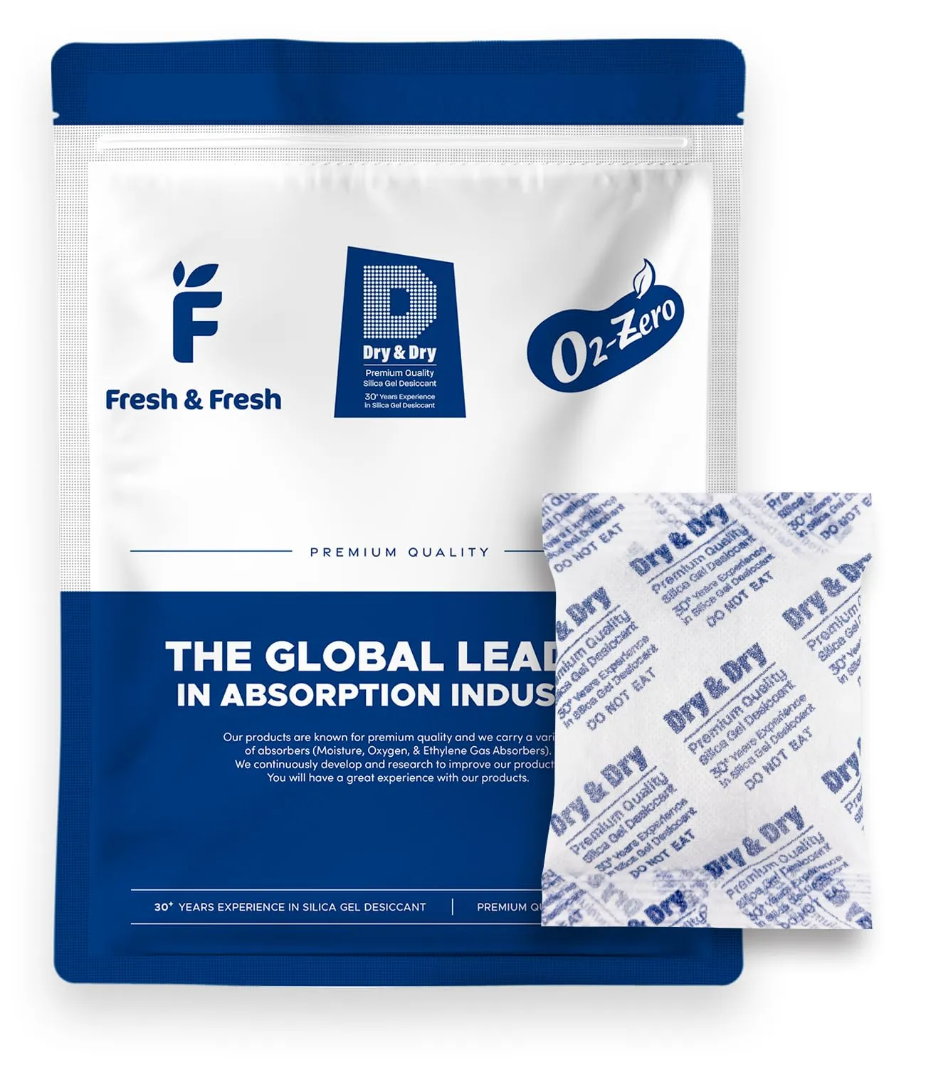 Dry & Dry 50 Gram [30 Packets] Silica Gel Packets Desiccants, Silica Packets - Rechargeable Silica Gel Packs, Desiccants Packets, Silica Gel