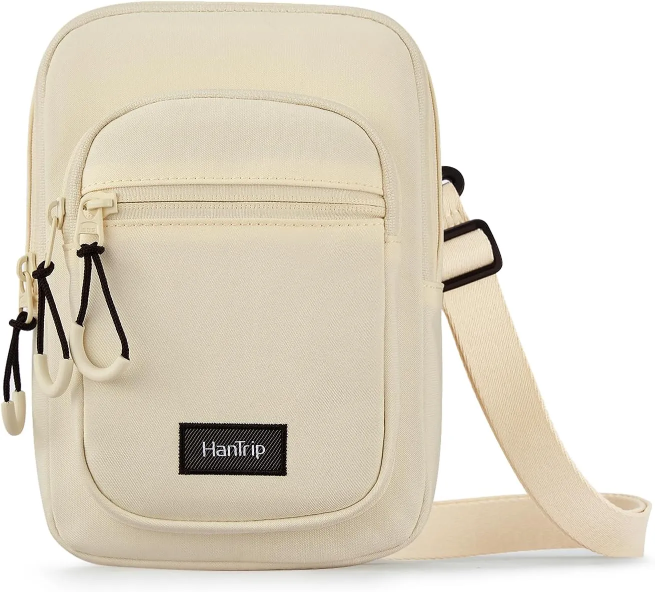Durable Crossbody Bag for Men and Women Adjustable Shoulder Sling Bag with Multiple Zipper Pockets Unisex Daypack