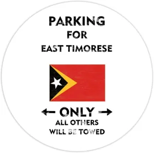 East Timor Flag Labels Stickers,Parking for East Timorese Only All Others Will Be Towed Sticker for Laptop Envelope Seals Jar Water Bottles Goodie Bags Decoration Wedding Xmas Holiday Gifts 3"