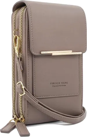 Esimileeya Small Compact Cell Phone Crossbody Bags for Women Trendy Purses Touchscreen Shoulder Bag with Credit Card Slots
