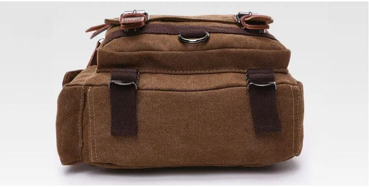 Exquisite Outdoor Canvas Crossbody Bag Travel Shoulder Bag- Grey