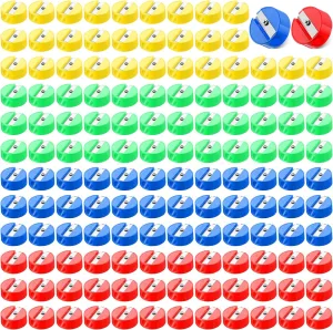 Fainne 1200 Pcs Pencil Sharpeners Bulk for Kids Pocket Sized Mini Manual Pencil Sharpener for Crayon Round Handheld School Supplies Classroom Prizes Party Favors, Multicolor