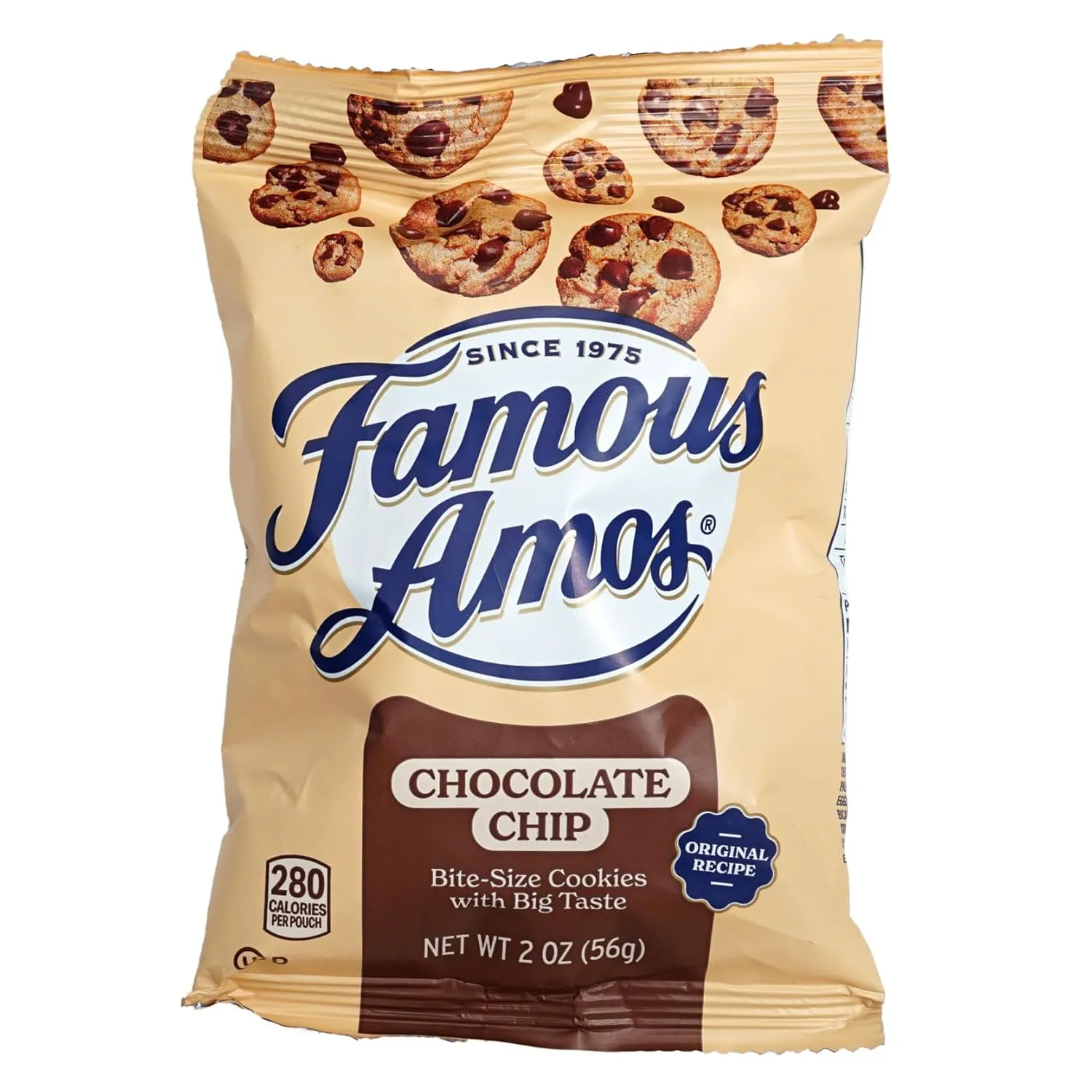 Famous Amos 2oz Bags, 21 Pack, Chocolate Chip Cookies Individual Bags of Famous Amos