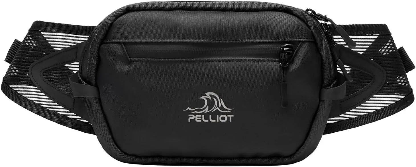 Fanny Pack for Women Men Lightweight Belt Bag Water Repellent Crossbody Bag for Hiking Traveling Cycling Commuting Black
