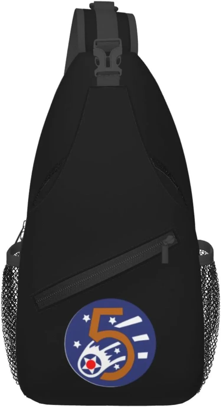 Fifth Air Force - Emblem (World War Ii) Crossbody Bags For Women Men Chest Backpack Gym Shoulder Bag Travel Outdoor Sports Casual Crossbody Bags