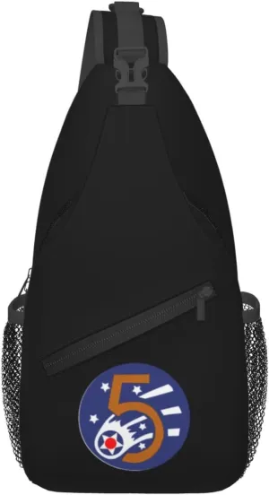 Fifth Air Force - Emblem (World War Ii) Crossbody Bags For Women Men Chest Backpack Gym Shoulder Bag Travel Outdoor Sports Casual Crossbody Bags