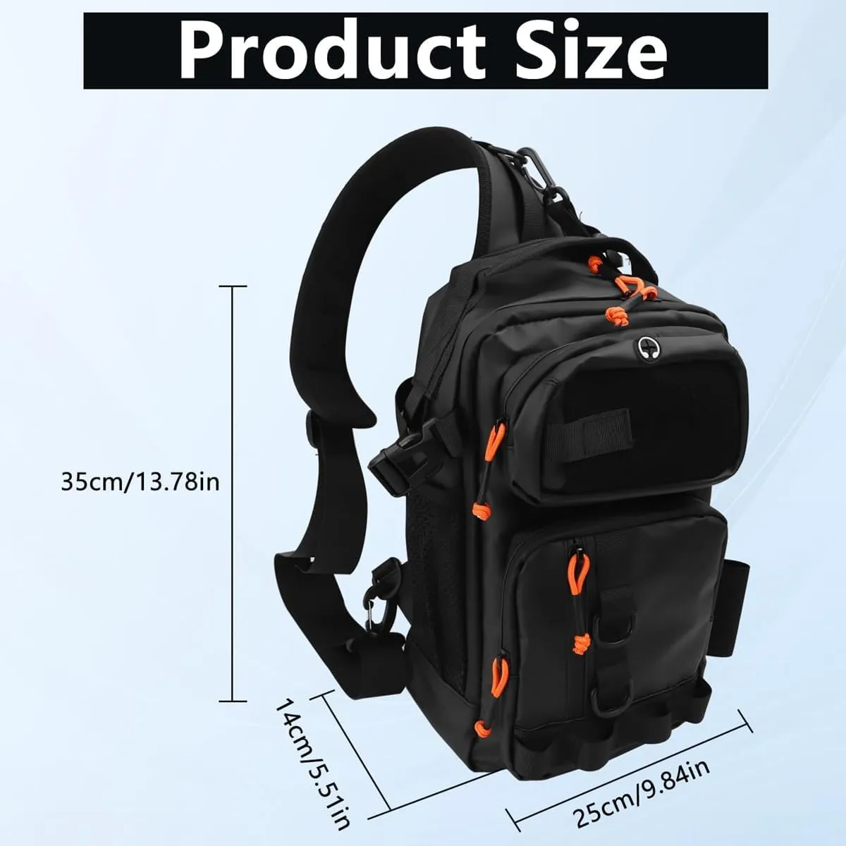 Fishing Backpack Tackle Storage Bag with Rod Holder,Lightweight Outdoor Water-Resistant Fish Shoulder Storage Bag