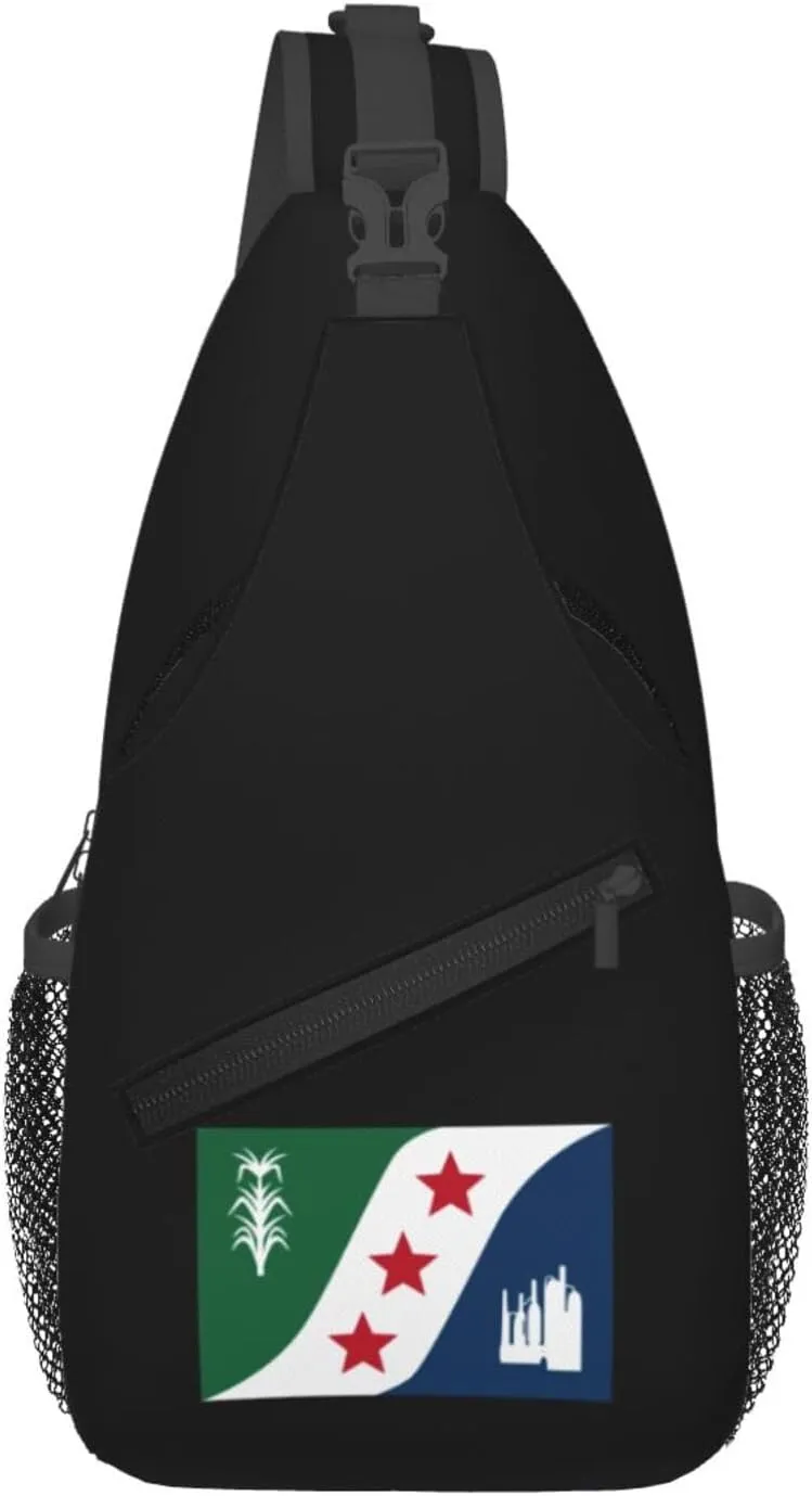Flag Of Ascension Parish, Louisiana Crossbody Bags For Women Men Chest Backpack Gym Shoulder Bag Travel Outdoor Sports Casual Crossbody Bags