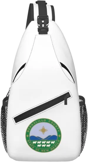 Flag Of Bernalillo County, New Mexico Crossbody Bags For Women Men Chest Backpack Gym Shoulder Bag Travel Outdoor Sports Casual Crossbody Bags