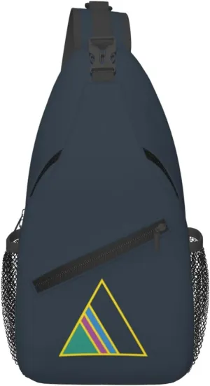 Flag Of Civic Center, Denver Crossbody Bags For Women Men Chest Backpack Gym Shoulder Bag Travel Outdoor Sports Casual Crossbody Bags