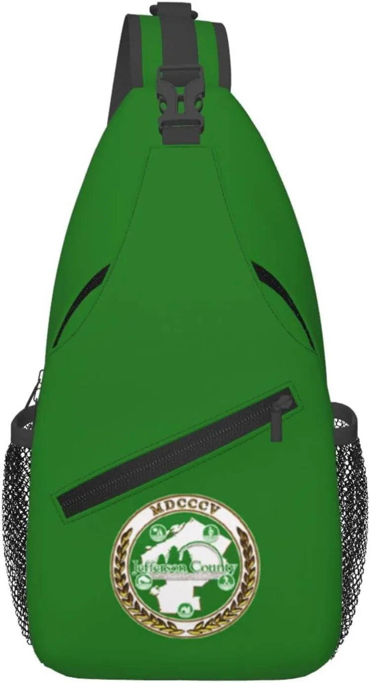 Flag Of Jefferson County, New York Crossbody Bags For Women Men Chest Backpack Gym Shoulder Bag Travel Outdoor Sports Casual Crossbody Bags
