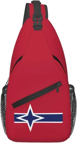 Flag Of Kelley, Iowa Crossbody Bags For Women Men Chest Backpack Gym Shoulder Bag Travel Outdoor Sports Casual Crossbody Bags