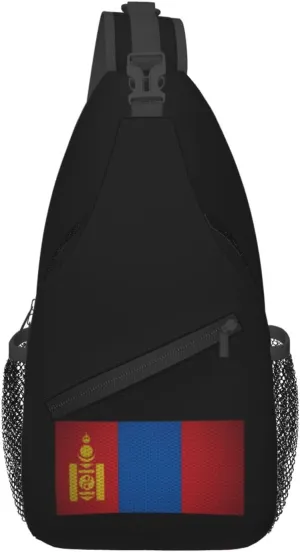 Flag Of Mongolia Crossbody Bags For Women Men Chest Backpack Gym Shoulder Bag Travel Outdoor Sports Casual Crossbody Bags