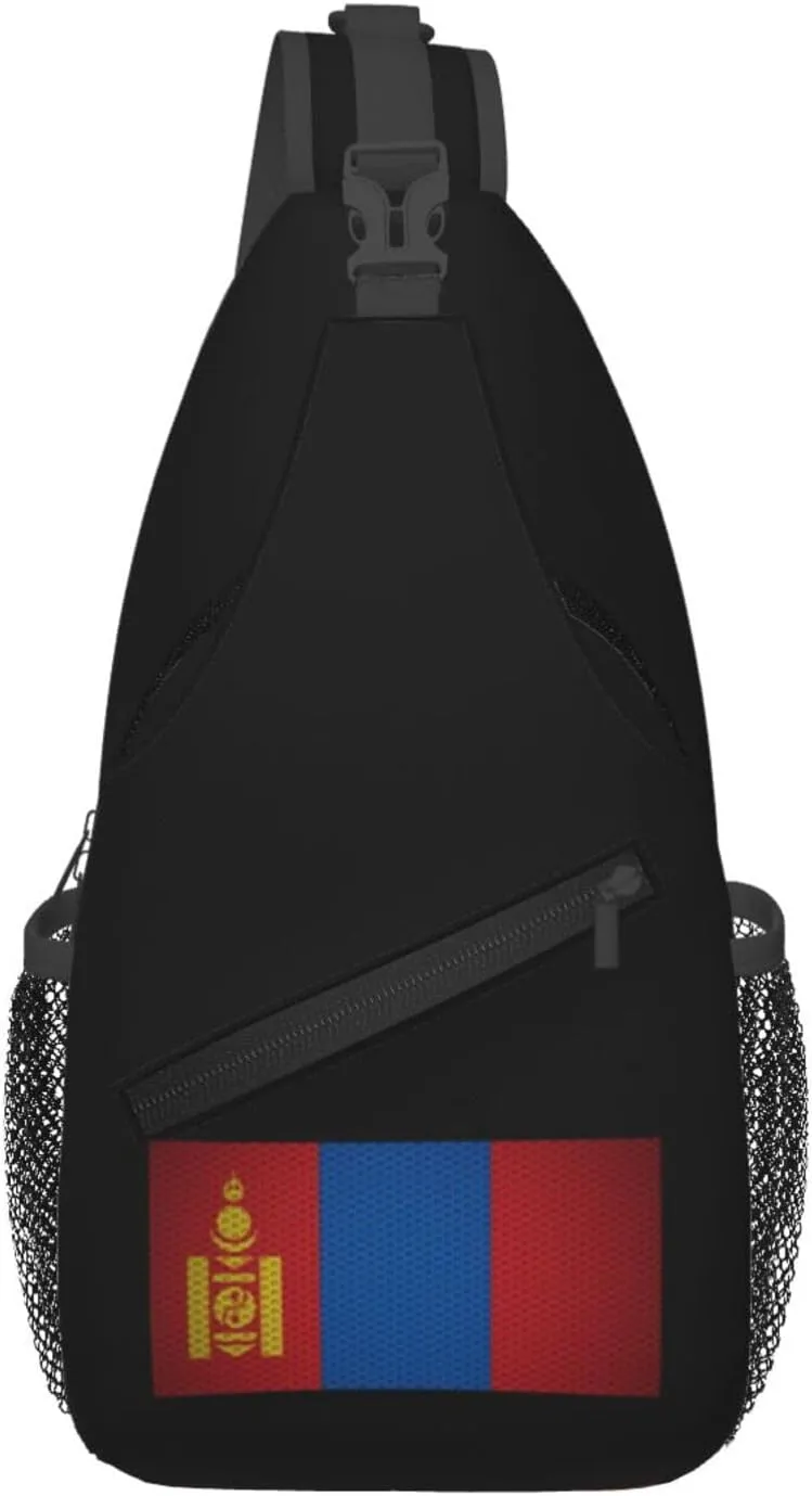Flag Of Mongolia Crossbody Bags For Women Men Chest Backpack Gym Shoulder Bag Travel Outdoor Sports Casual Crossbody Bags