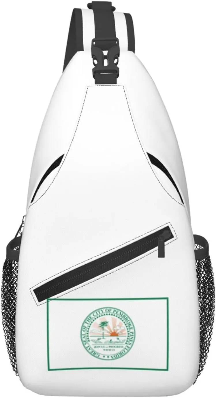 Flag Of Pembroke Pines, Florida Crossbody Bags For Women Men Chest Backpack Gym Shoulder Bag Travel Outdoor Sports Casual Crossbody Bags