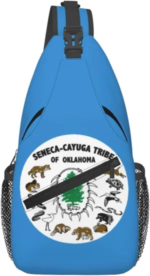 Flag Of The Seneca Cayuga Tribe Of Oklahoma Crossbody Bags For Women Men Chest Backpack Gym Shoulder Bag Travel Outdoor Sports Casual Crossbody Bags