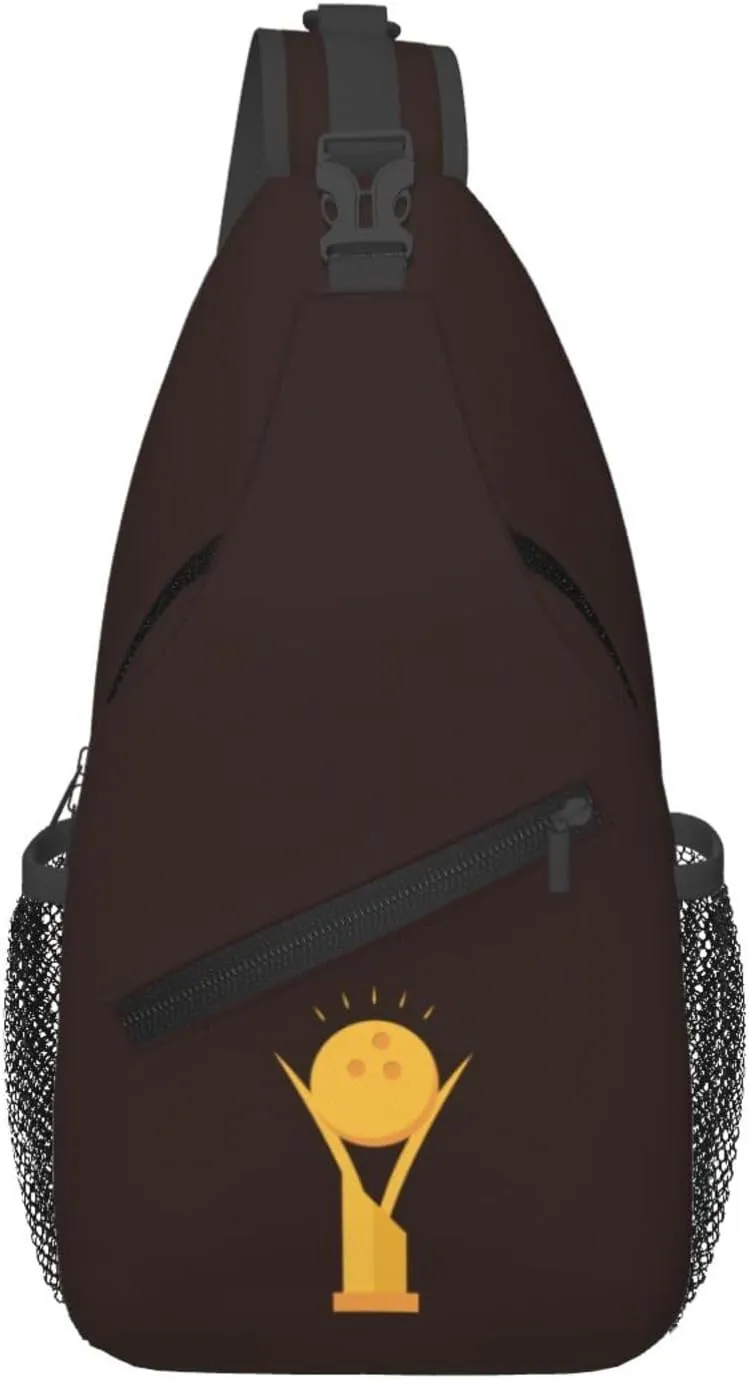 Football Trophy Crossbody Bags For Women Men Chest Backpack Gym Shoulder Bag Travel Outdoor Sports Casual Crossbody Bags