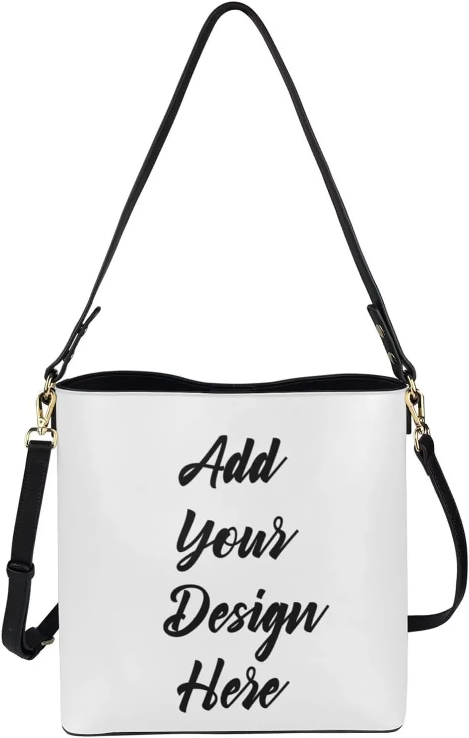 FOR U DESIGNS Bucket Bags for Women PU Leather Christmas Crossbody Bag with Adjustable Strap Cute Shoulder Bag