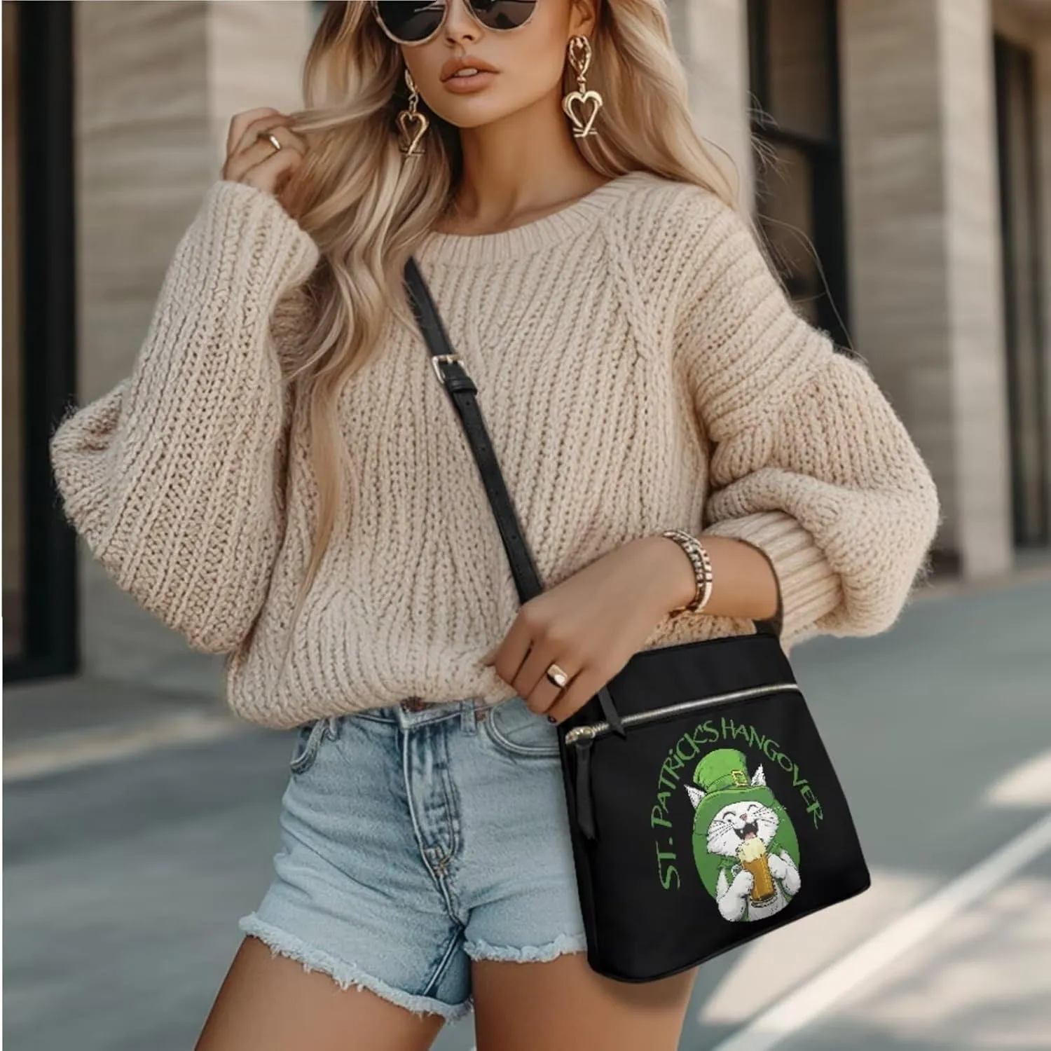 FOR U DESIGNS Purse and Wallet Set for Women Travel Leather Hobo Crossbody Bags St. Patrick's Day Satchel Bags