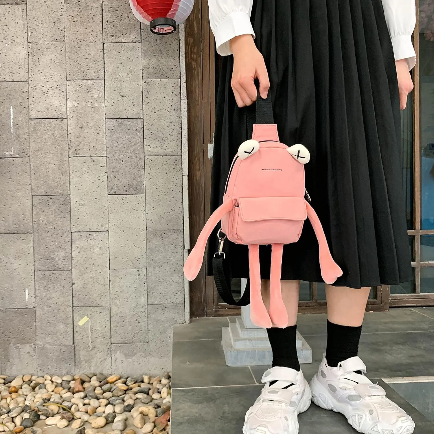 Frog Crossbody Handbags For Women Men Cute Shoulder Bag Nylon Sling Chest Bag Casual Travel Hiking Daypack
