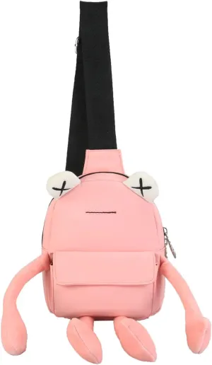 Frog Crossbody Handbags For Women Men Cute Shoulder Bag Nylon Sling Chest Bag Casual Travel Hiking Daypack