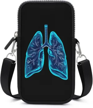Funny Lung Phone Purse Crossbody for Women Card Holder Wallet Shoulder Bag for Work Travel, style