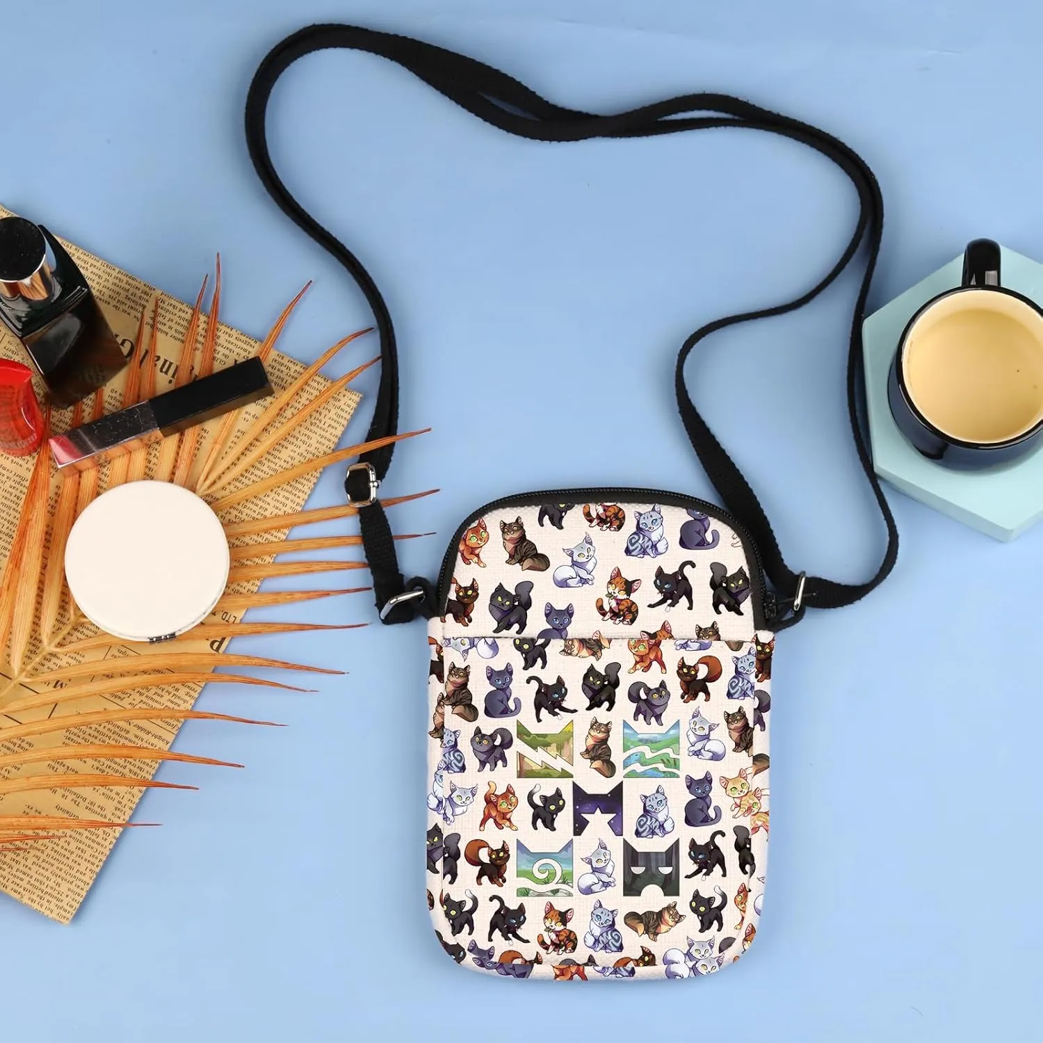 Funny W Cats Crossbody Bag Cute B-uestar Cats Gift Join The Revolution Burn It Down Crossbody Bag Shadow-clan Cat Merch