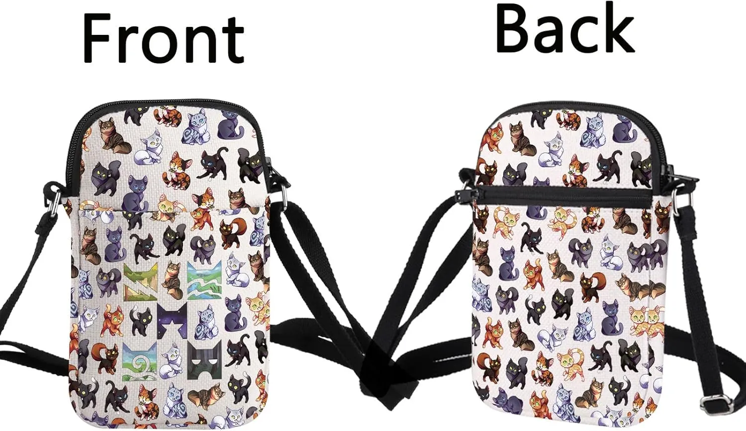 Funny W Cats Crossbody Bag Cute B-uestar Cats Gift Join The Revolution Burn It Down Crossbody Bag Shadow-clan Cat Merch