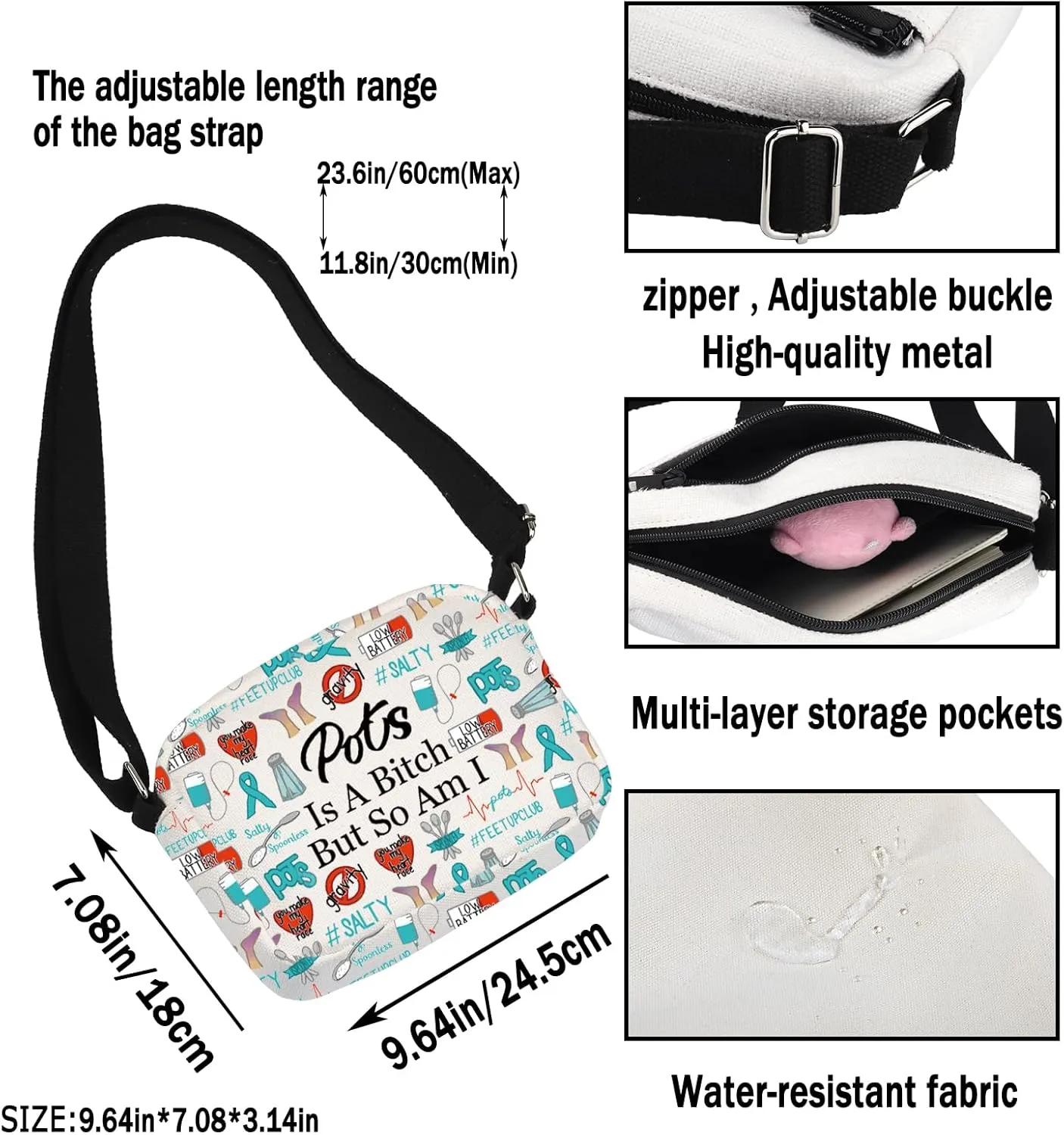 G2TUP Funny Polish Lover Gift Polish G-irl Makeup Bag Polish Landmarks Cosmetic Bag Polish Vacation Gift Polish Souvenir Gift (Polish G-irl HS)