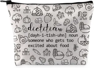 G2TUP Nutritionist Gift Dietitian Definition Makeup Bag Registered Dietitian Cosmetic Bag RD Clinical Nutritionist Merch (Dietitian Definition MB)