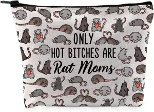 G2TUP Rat Gift Only Hot B* Are Rat Moms Makeup Bag Rat Mom Cosmetic Bag Rat Lover Gift (Are Rat Moms MB)