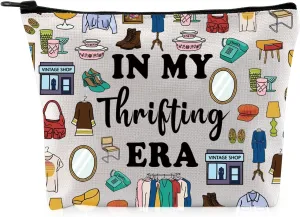 G2TUP Thrift Shop Lover Gift In My Thrifting Era Makeup Bag Mid Century Furniture Cosmetic Bag Thrifter Zipper Travel Pouch (In My Thrifting Era MB)