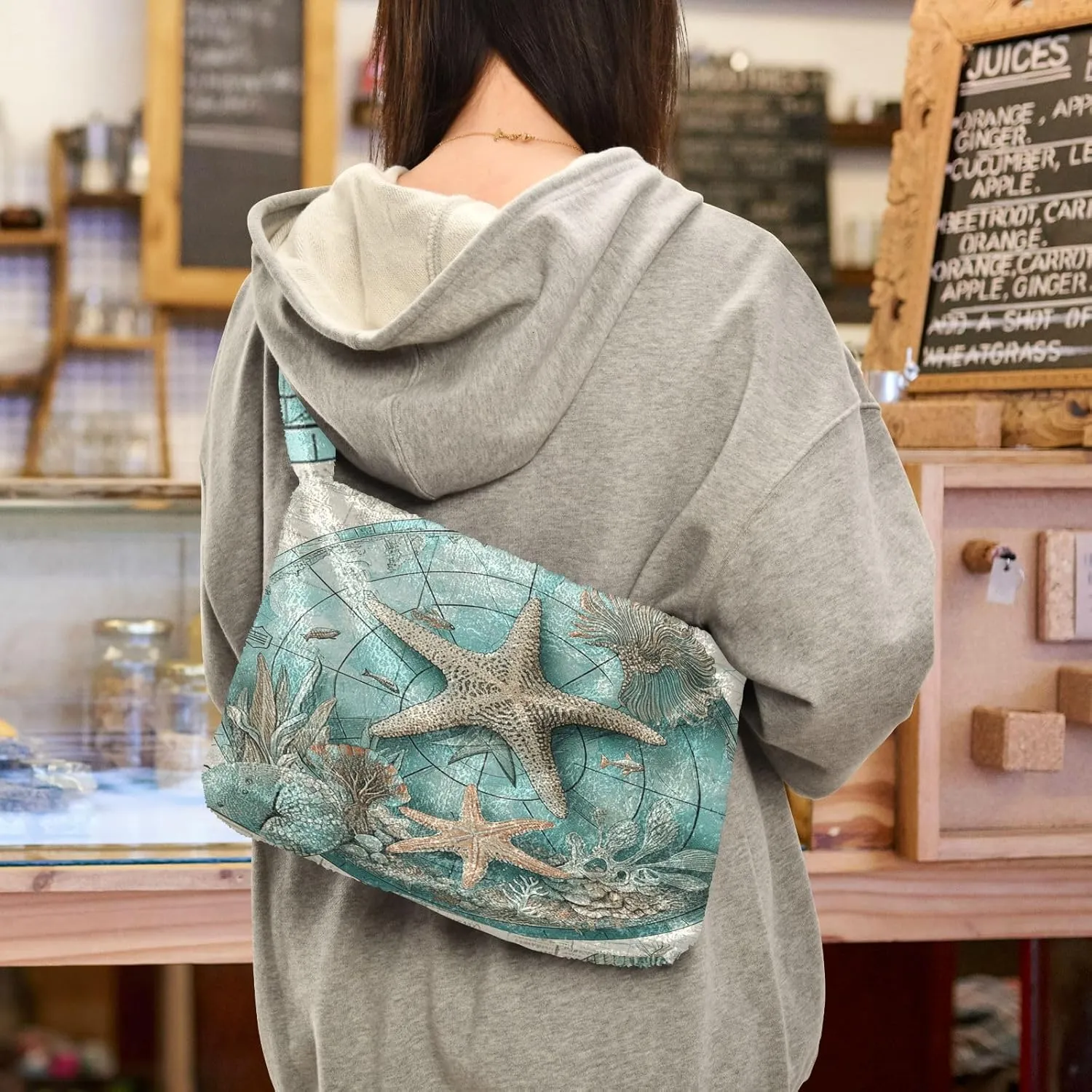 GAIGEO Cute Cat Behind Broken Wall Women's Bag, Crossbody Bookbag for Women, Womens Outdoor Bag