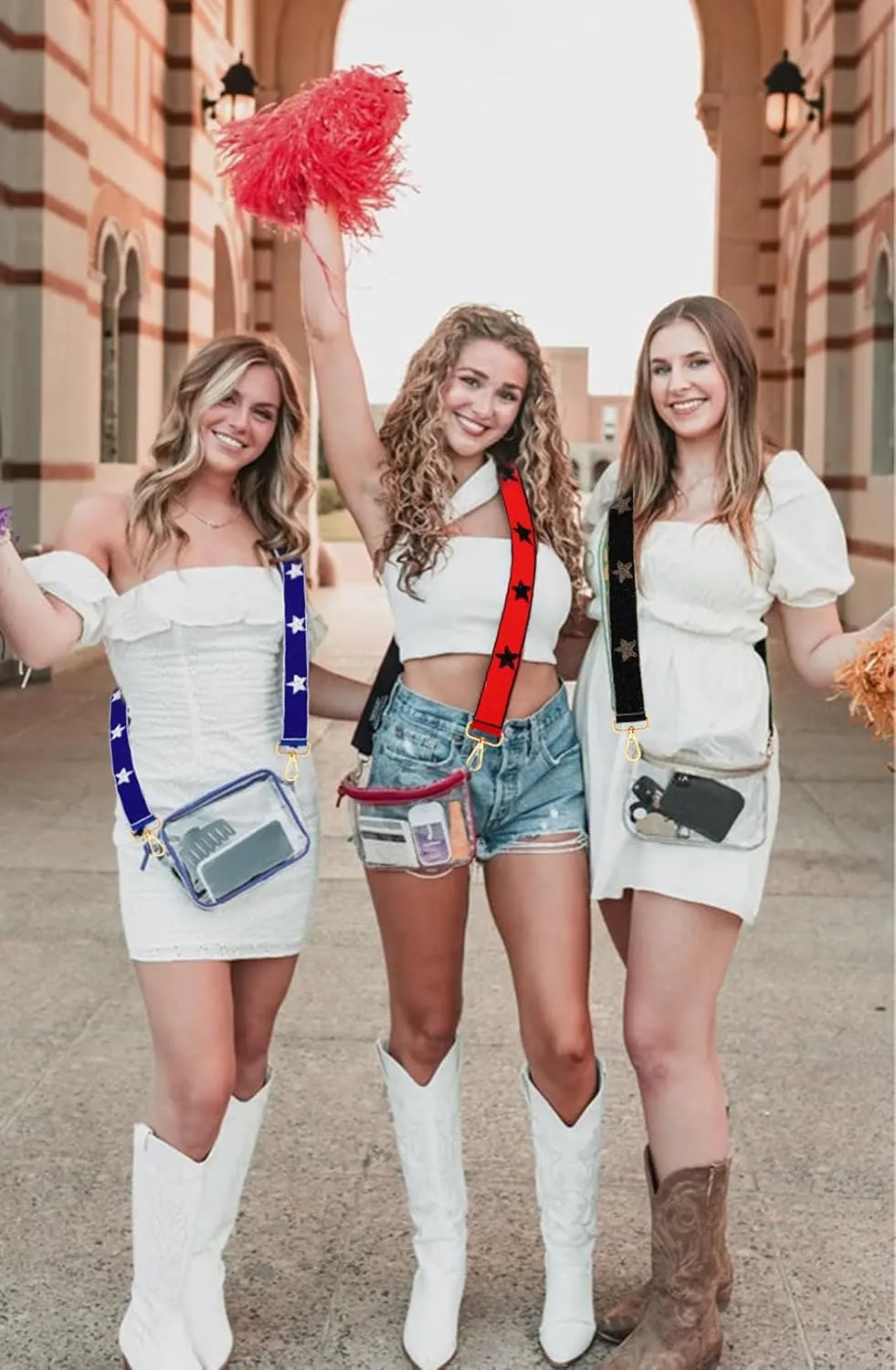 Game Day Beaded Purse Strap Stadium Football Stars Bag Strap Game Day Concert Clear Crossbody Handbag Replacement Strap