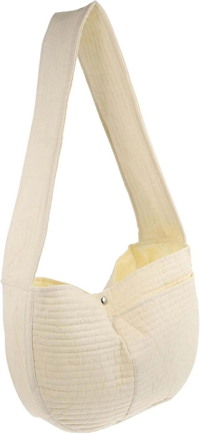 GANAZONO 1pc Pet Messenger Bag Tote Bag Pet Cross Bag Cat Shoulder Bag for Pets Pet Sling Carrier Kitten Small Dog Carrier Bag Pet Bag Small Cross Body Pet Carrier Kennel Beige Polyester